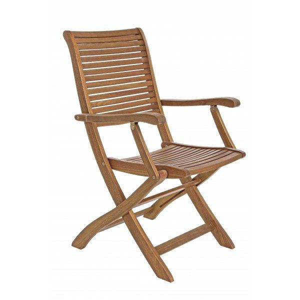 Sedia in legno con braccioli