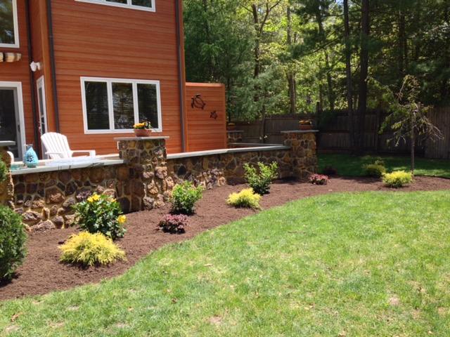 Back House view with grass — Landscape Construction in Egg Harbor Township, NJ
