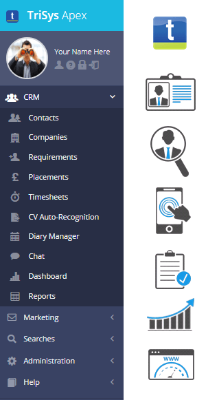 A screenshot of a website called trisys apex