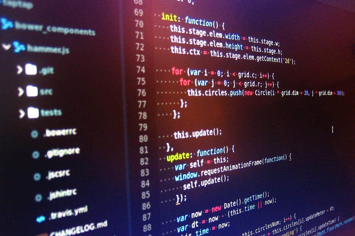 A computer screen with a bunch of code on it