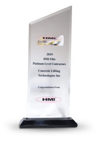 A trophy for concrete lifting technologies is on a white background.
