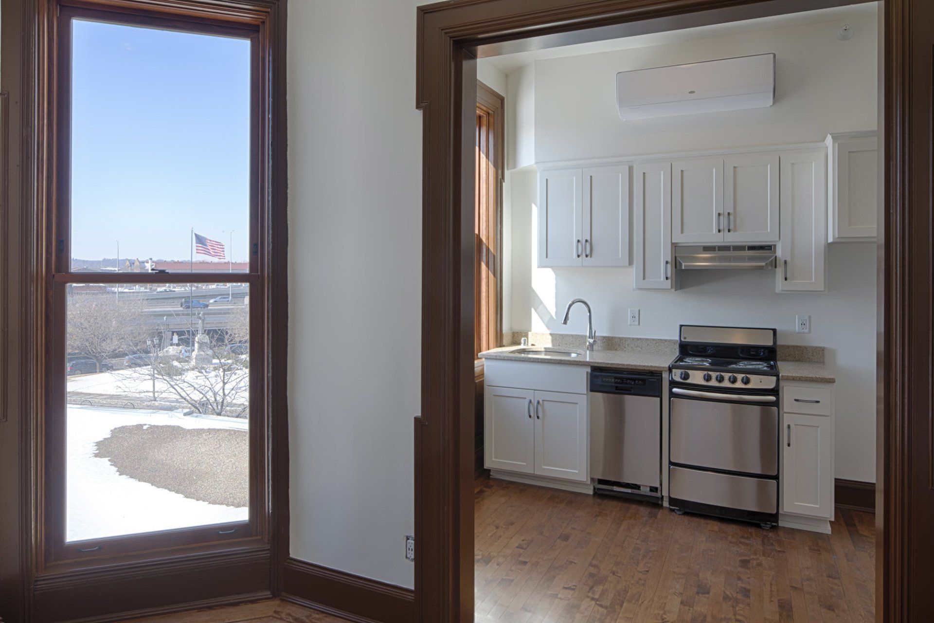Kitchen and window