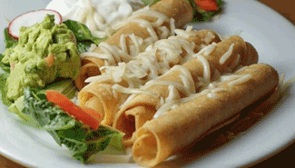 Crispy Rolled Corn Taquitos with your choice of meat nearest mexican restaurant, Ricardo's Place SJC 92675