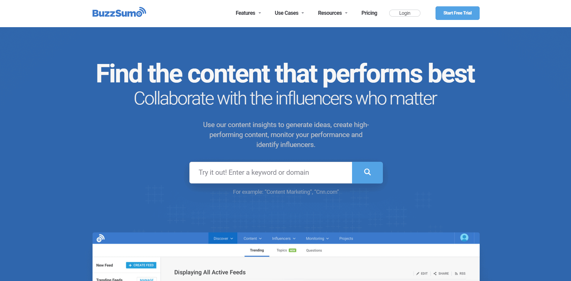 Herramientas de marketing digital y contenido: Buzzsumo