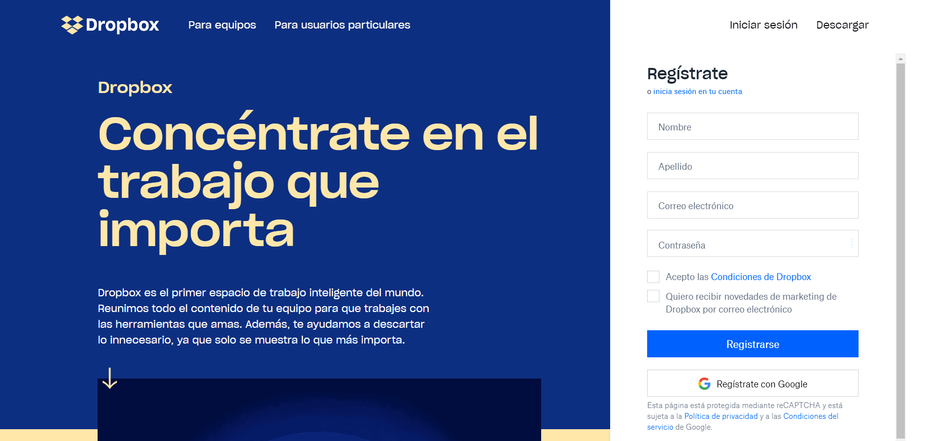 Herramienta de marketing digital Dropbox