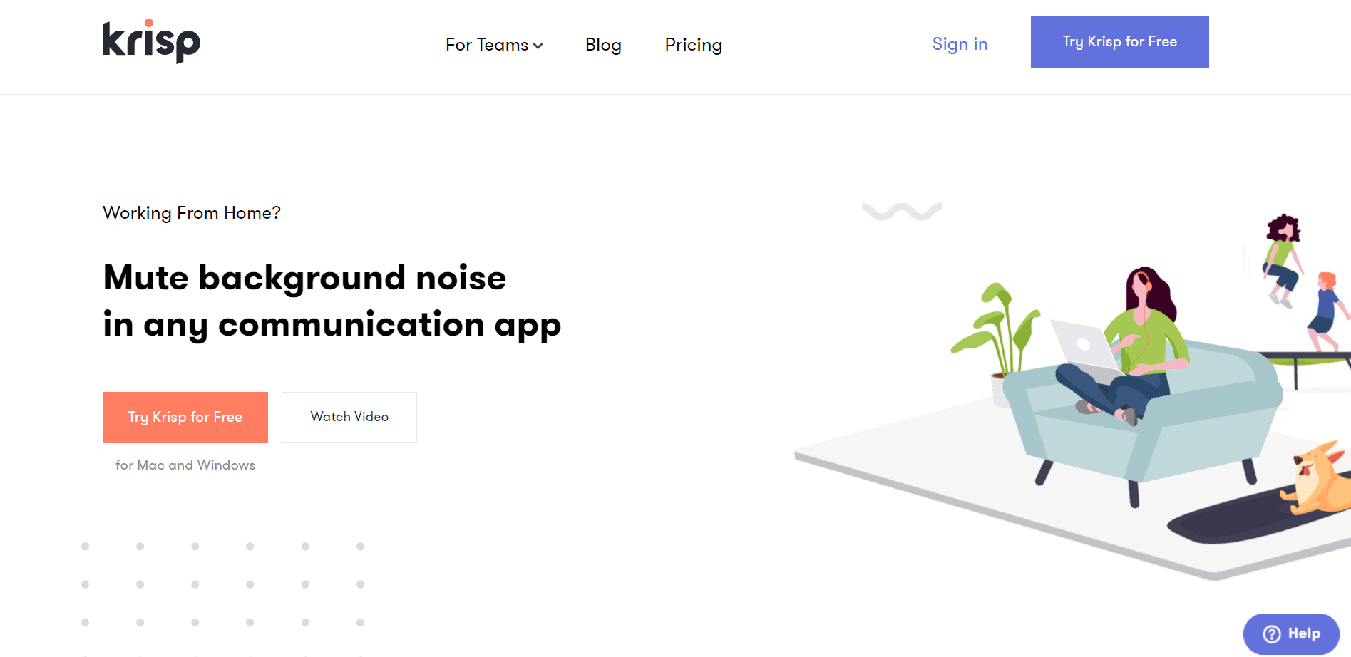 App de marketing digital Krisp
