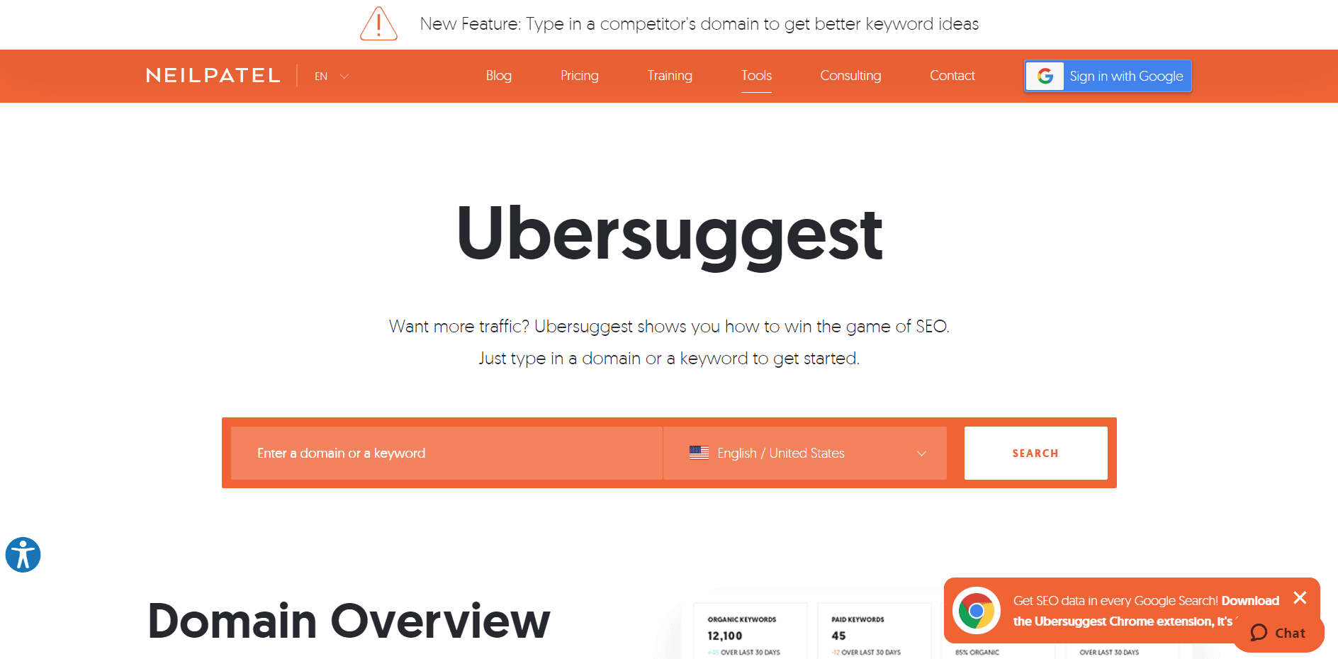 Herramientas de marketing digital: Ubersuggest