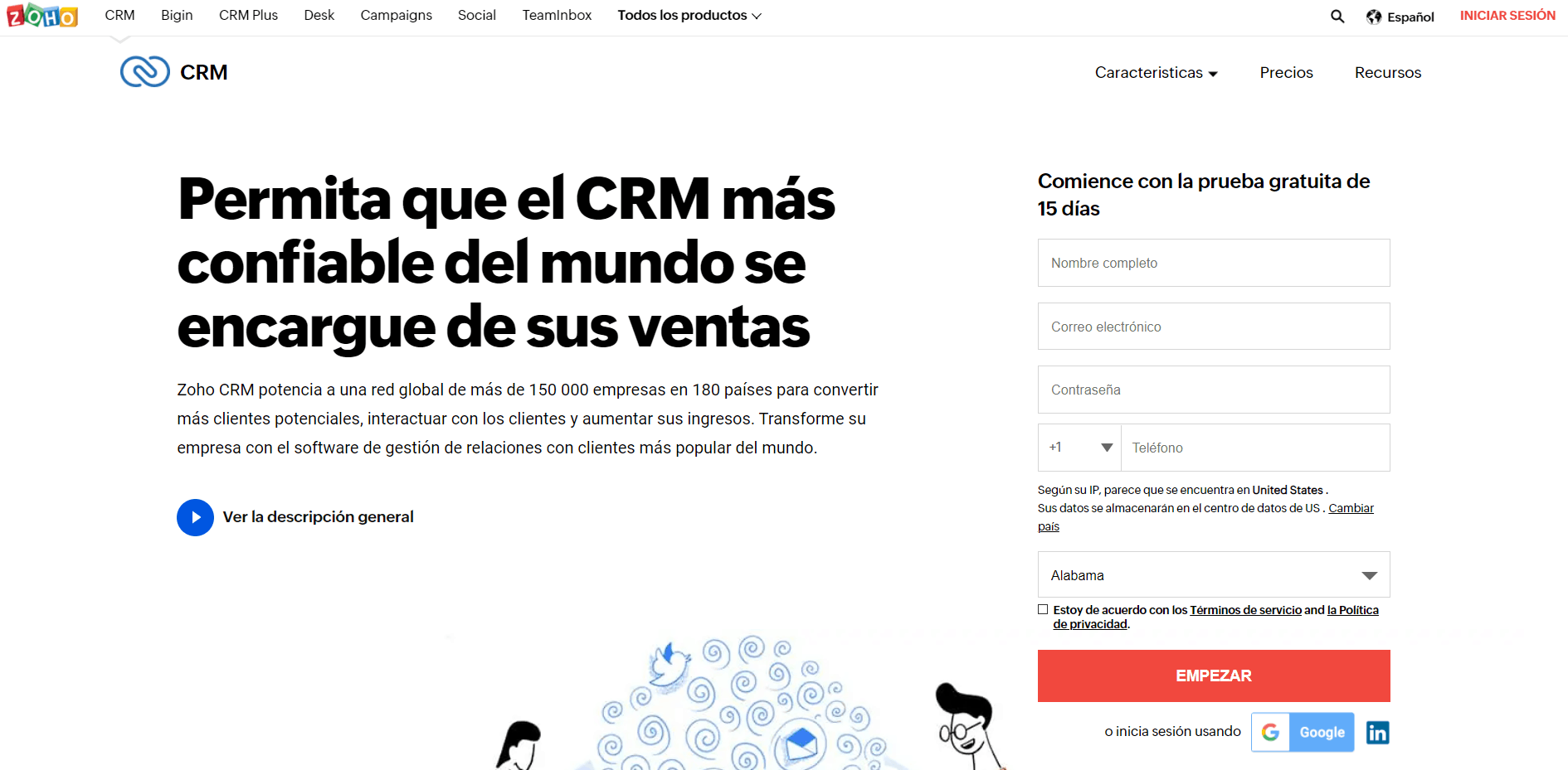 Herramienta Zoho CRM
