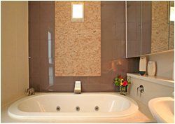 Interior view of a bathroom 