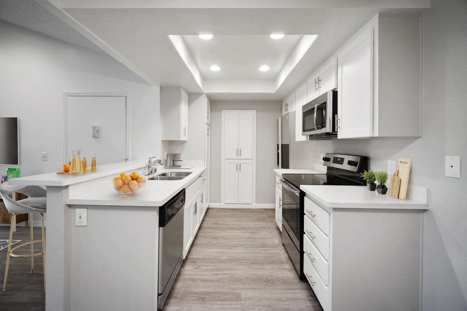 Staged kitchen