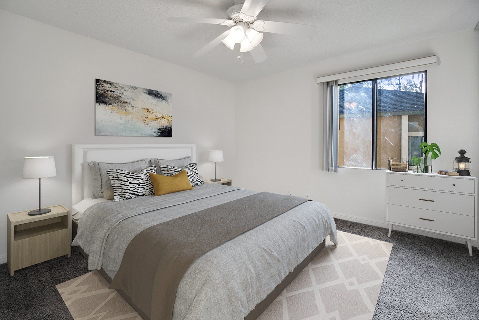 Staged bedroom photo