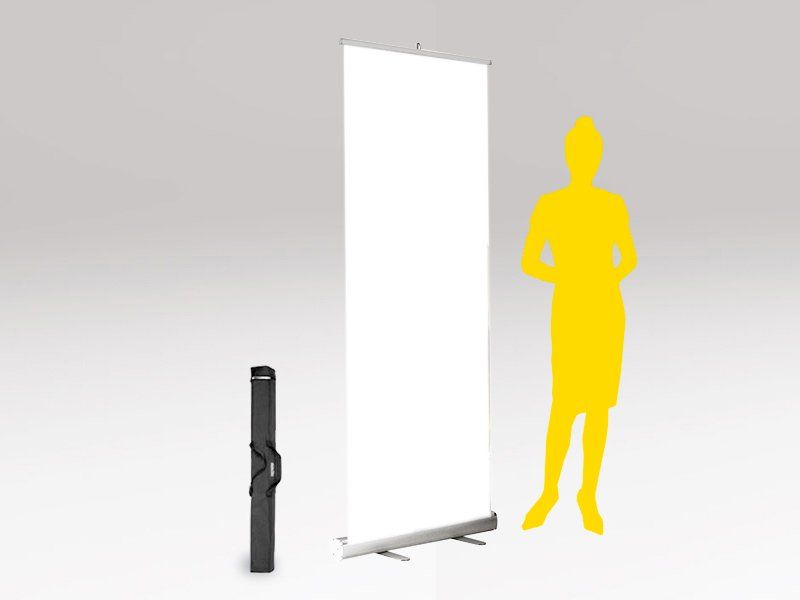 rollup 80x200 con telo bianco