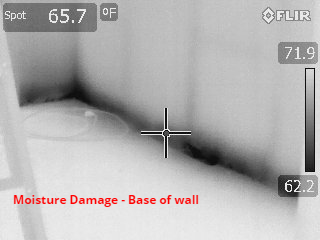Moisture Damage Base of Wall