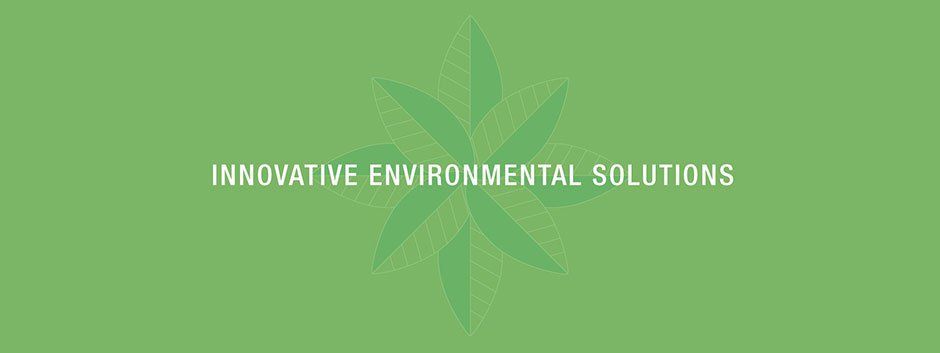 Green Banner Slide with Phrase: Innovative Environmental Solutions