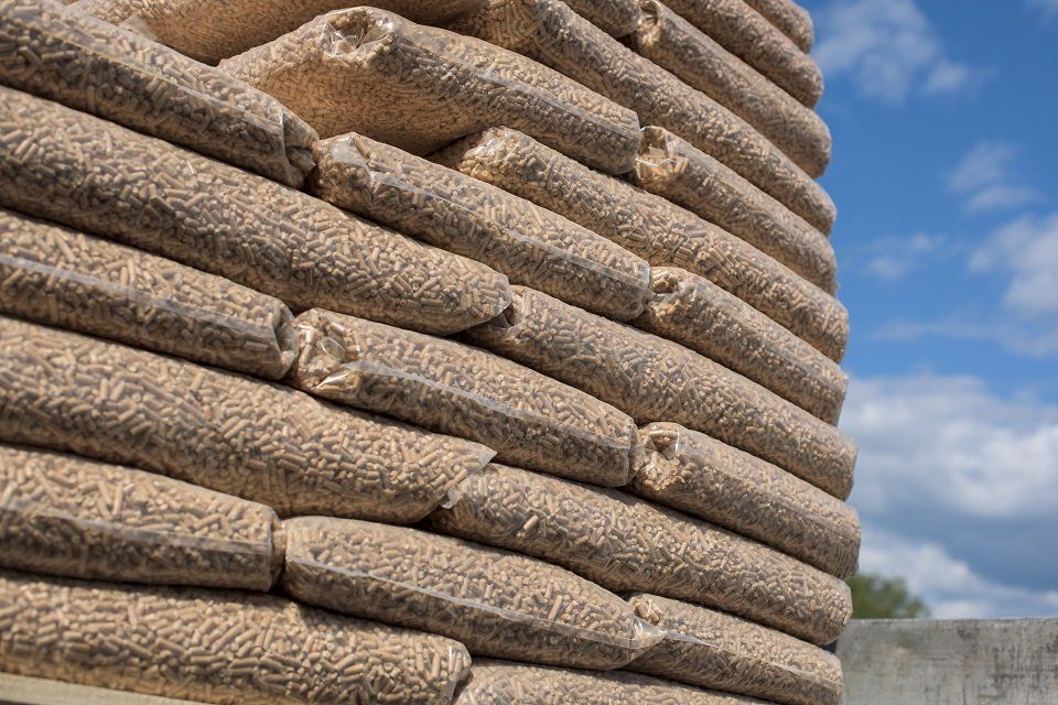Pellet in sacchi