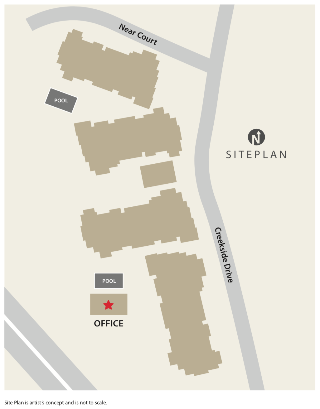 Site plan for Four Seasons Apartments