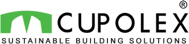 The logo for cupolex sustainable building solutions is green and black.