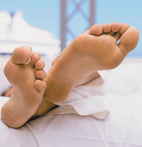 A healthy set of feet after treatment