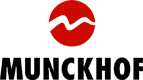 Het Munckhof-logo met een rood cirkelvormig embleem en zwarte tekst op een witte achtergrond.