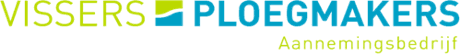 VISSERS PLOEGMAKERS logo in green and blue with “Aannemingsbedrijf” tagline