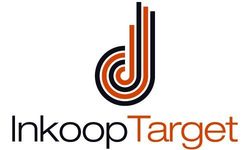 InkoopTarget-logo met een gestileerd zwart, oranje en wit 'i'-icoon en de bedrijfsnaam in tekstvorm.