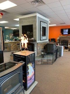 Warming Trends Burner In Show Room — New Jersey — Firefox Energy Concepts