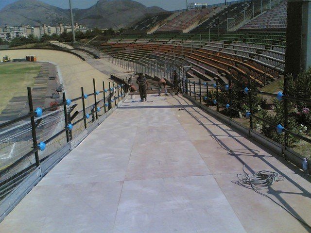 ponteggio per concerto in stadio