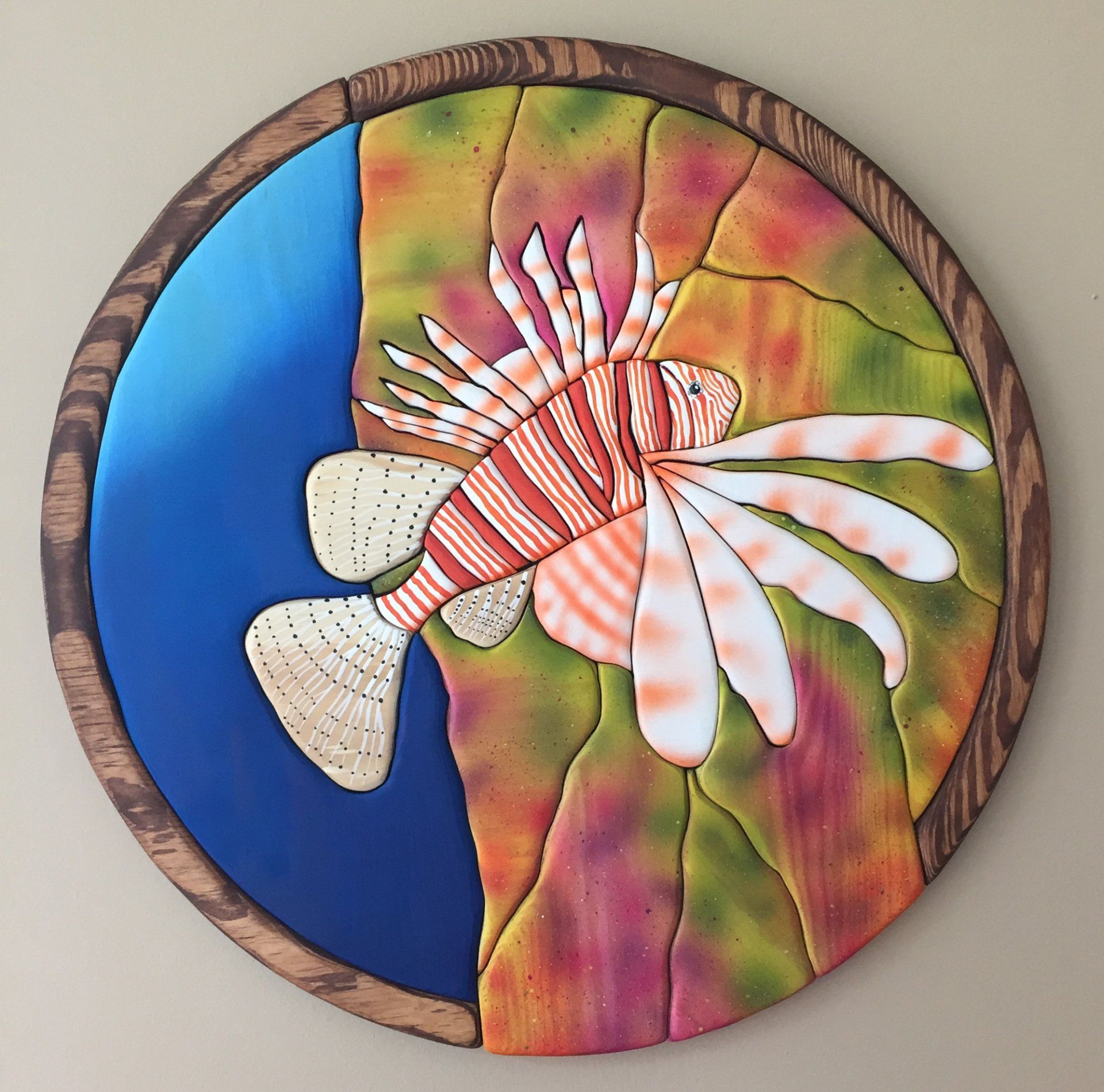 Lionfish Intarsia Art by Nick Vidakovic