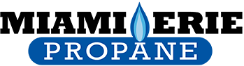 Miami Erie Propane logo with a blue flame icon.