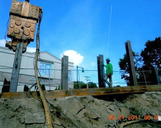 Construction Site - Pile Driving in Canton, MA