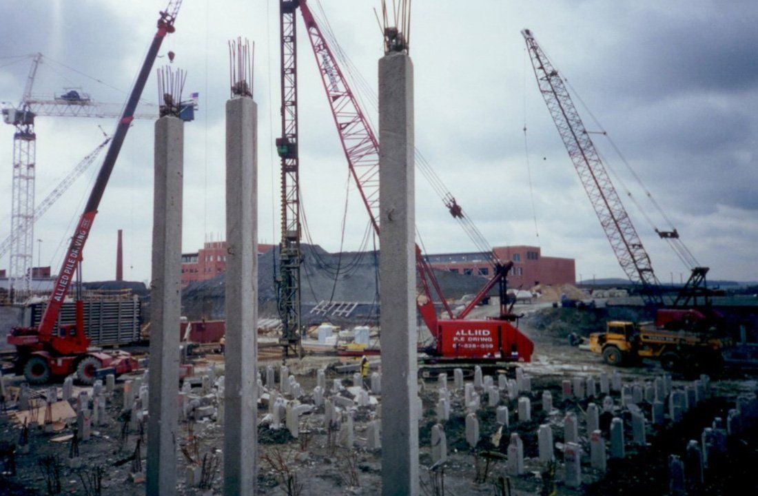 Pile Driver Driving Precast Concrete Pile - Pile Driving in Canton, MA