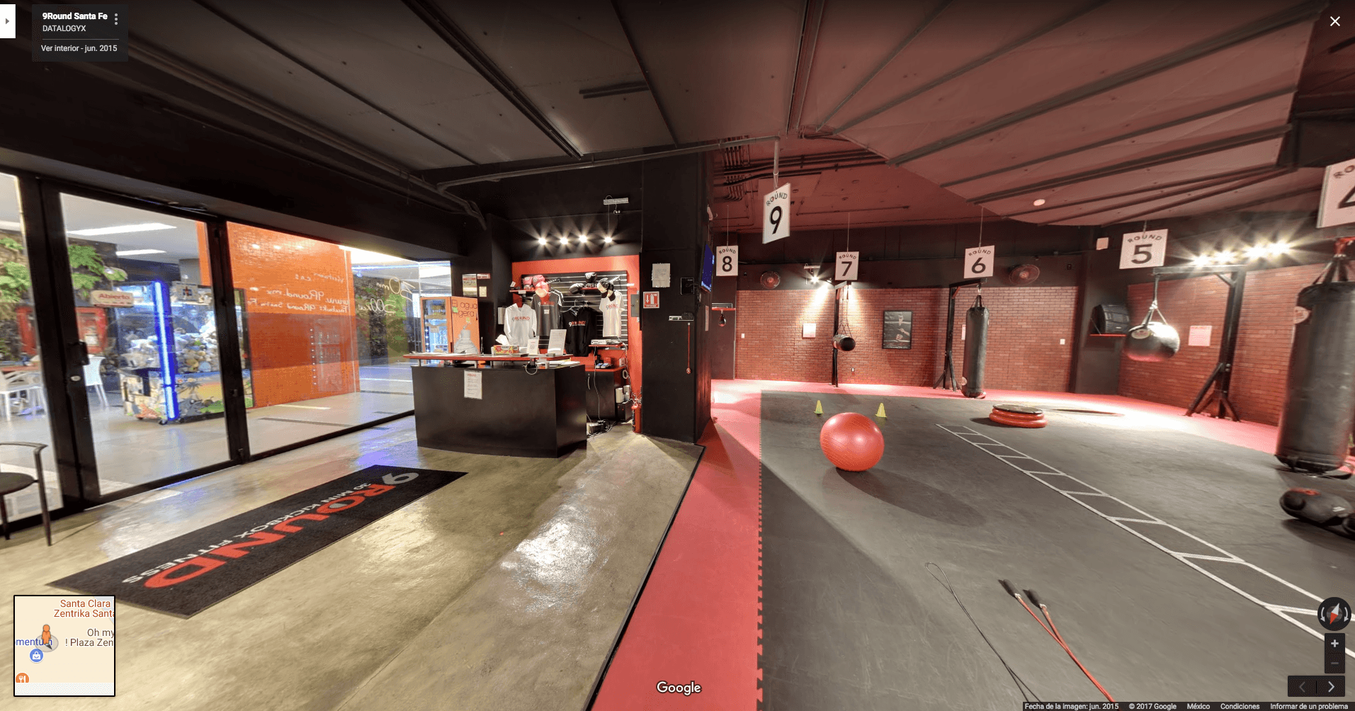 9Round-SantaFe-recorrido-virtual-google-street-view-franquicia-datalogyx