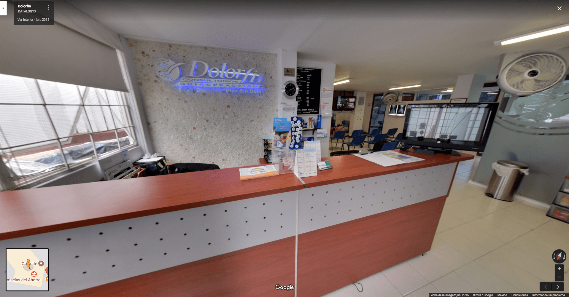 Dolorfin-medico-CDMX-CENTRO-QUIROPRACTICO-INTEGRAL-recorrido-virtual-google-street-view-franquicia-datalogyx