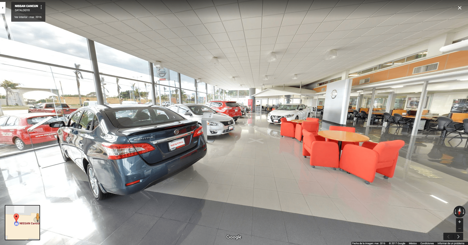 Nissan-Cancún-recorrido-virtual-google-street-view-concesionaria-datalogyx