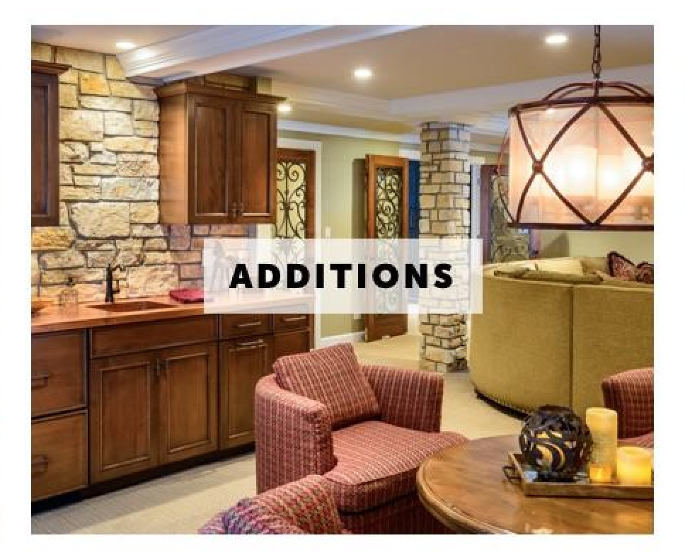 A picture of a living room with the words additions above it