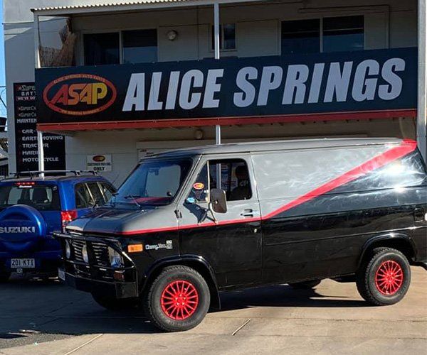 A Parked Van — Alice Springs Auto Parts in Ciccone, NT