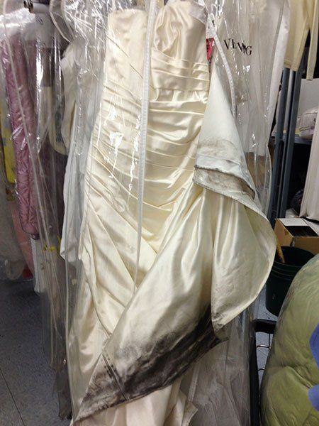 Before Dress Restoration — San Mateo, CA — Crystal Cleaning Center
