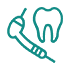 logo di una turbina e accanto un dente