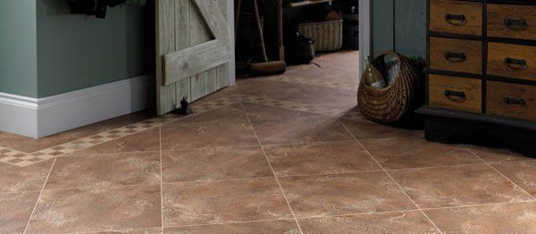 Tile flooring in a home in Lincolnshire