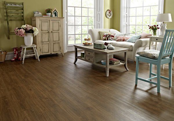 Vintage style living room with flooring supplied by us