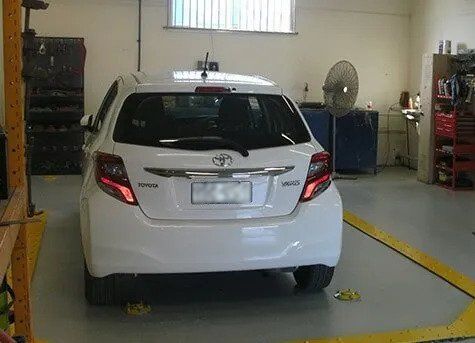 Small White Car