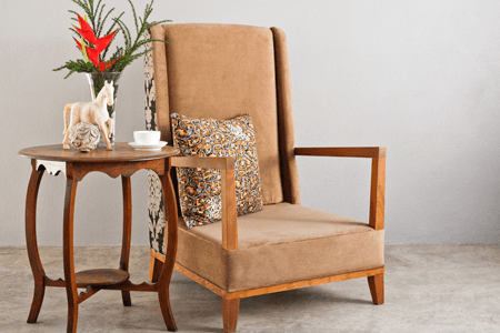 small tea table and a chair