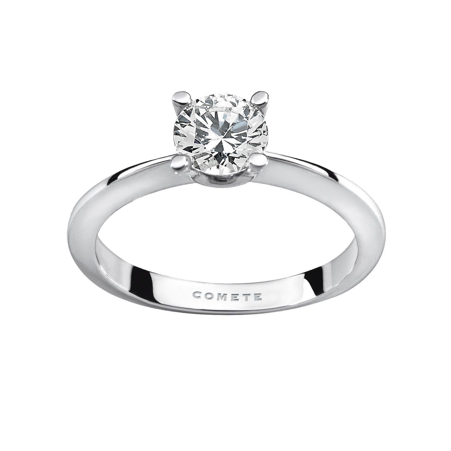 anello in argento con diamante