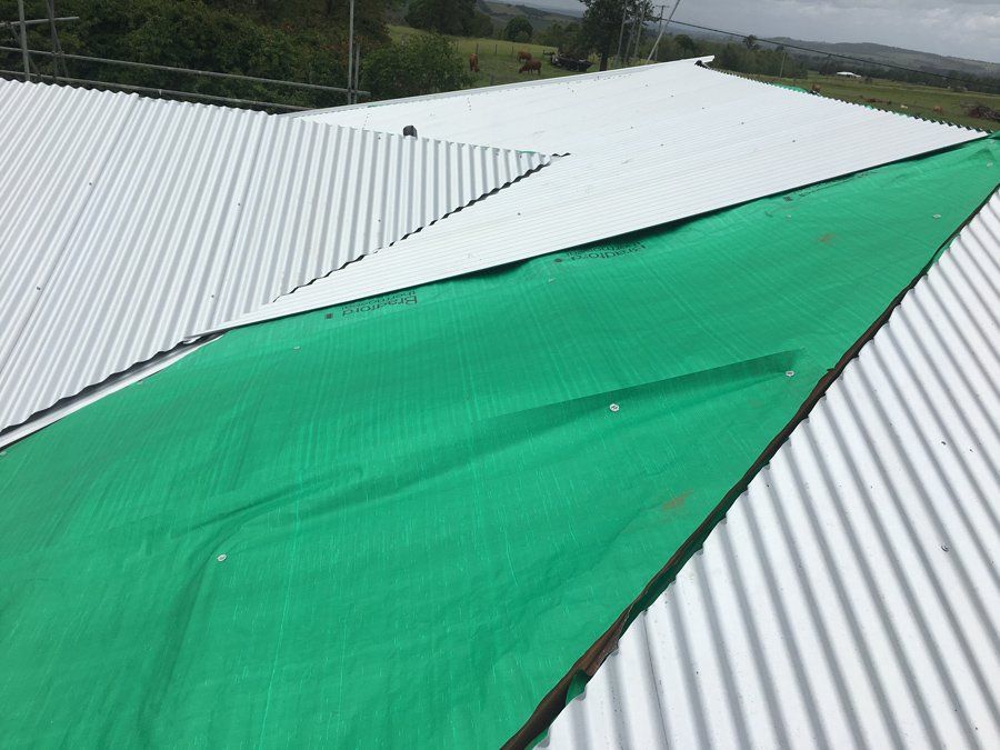 Open roof includes sarking and new zincalume sheeting