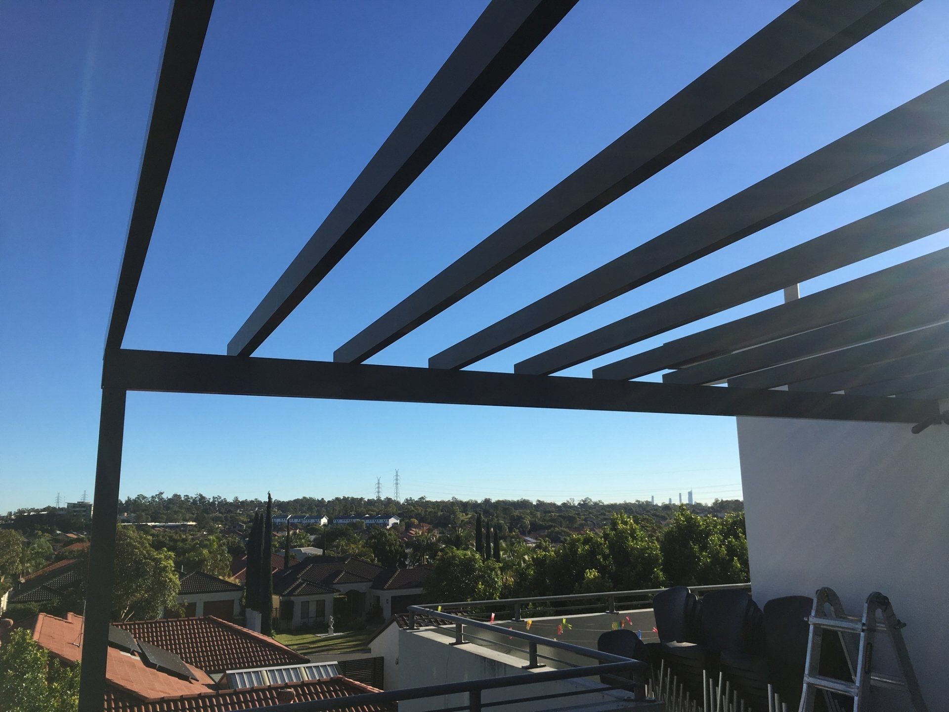 Patio frame with no roof aluminum