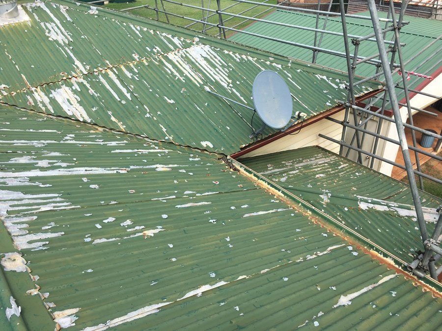 Re-roof old painted installed new Zincalume corro