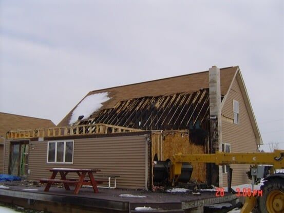 Burned Roof — Restoration Company in Manchester, PA