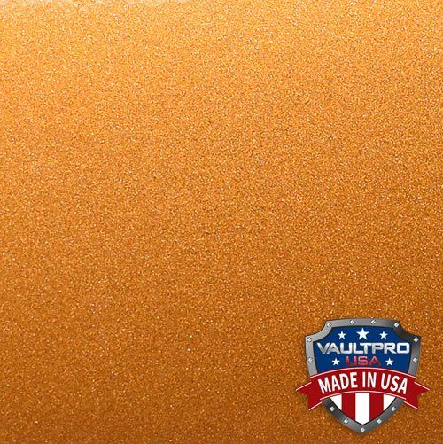 Orange textured background with a small blue-and-red “Made in USA” badge in the bottom-right corner