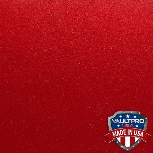 Red textured background with a small blue and red Made in USA badge in the lower right corner