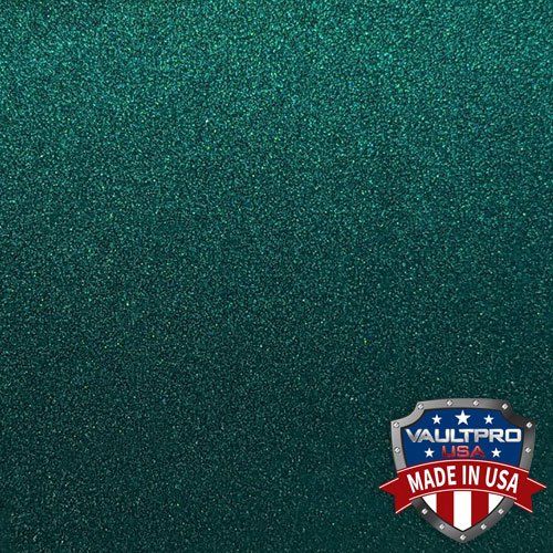 Green textured background with a small Vault Pro badge and red “Made in USA” ribbon in the lower right.